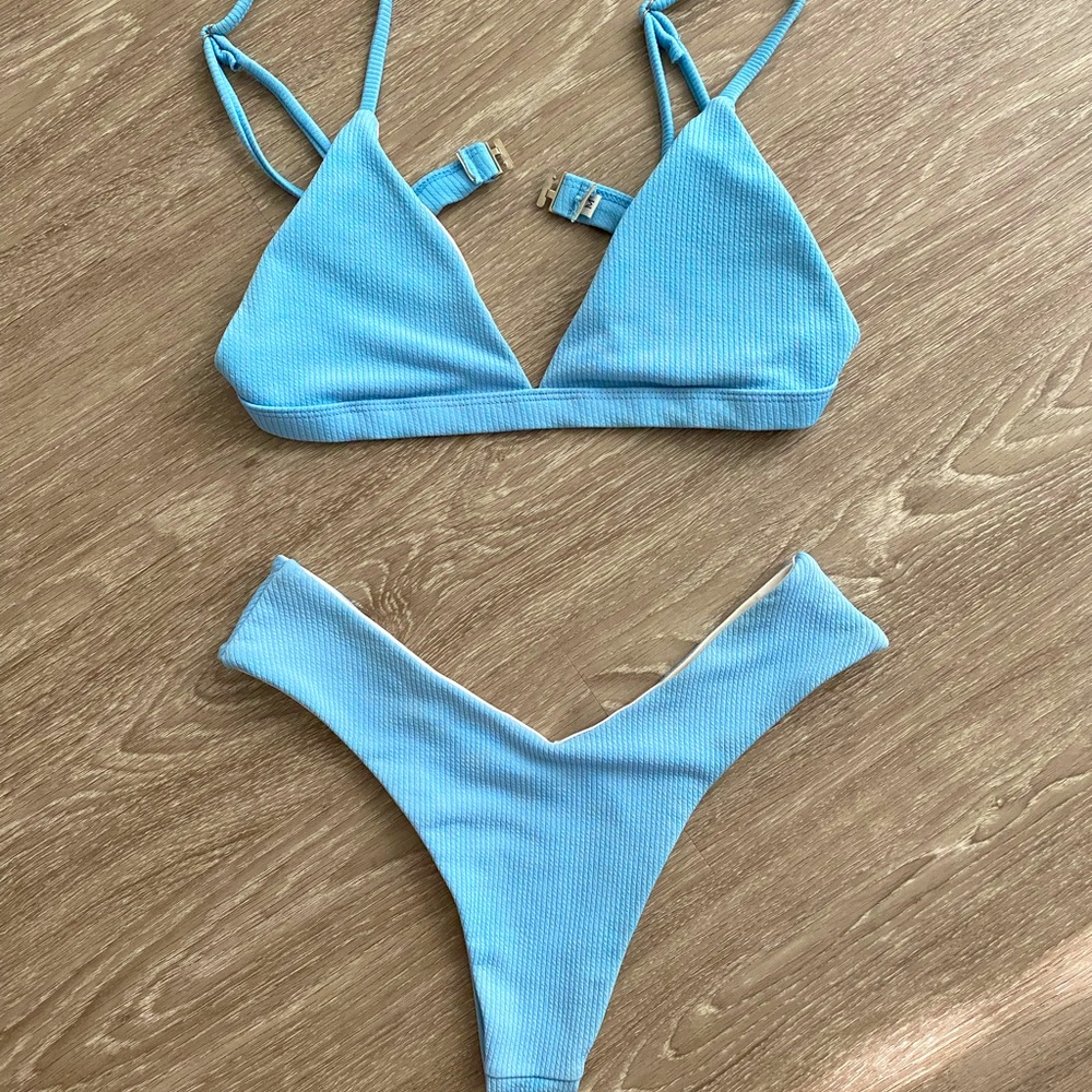Blue Triangle Bikini Set